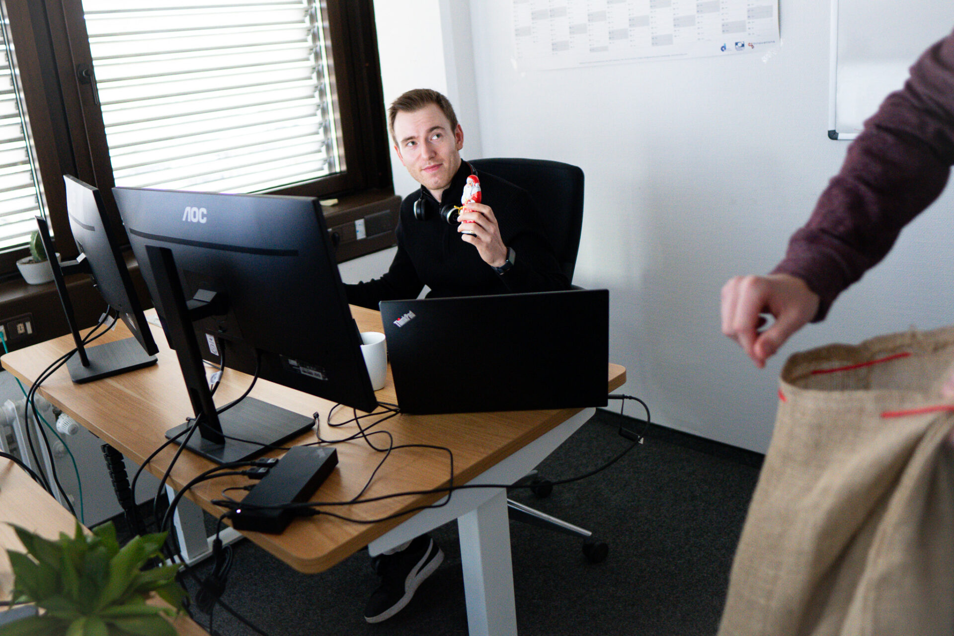 Uwe Schmitz von Melchers und Dirk Paul von VDE Services beim Paneltalk Saperion